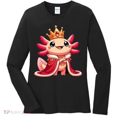 Axolotl Queen Anime Cute Kawaii Axolotl Women's Long Sleeve Shirt