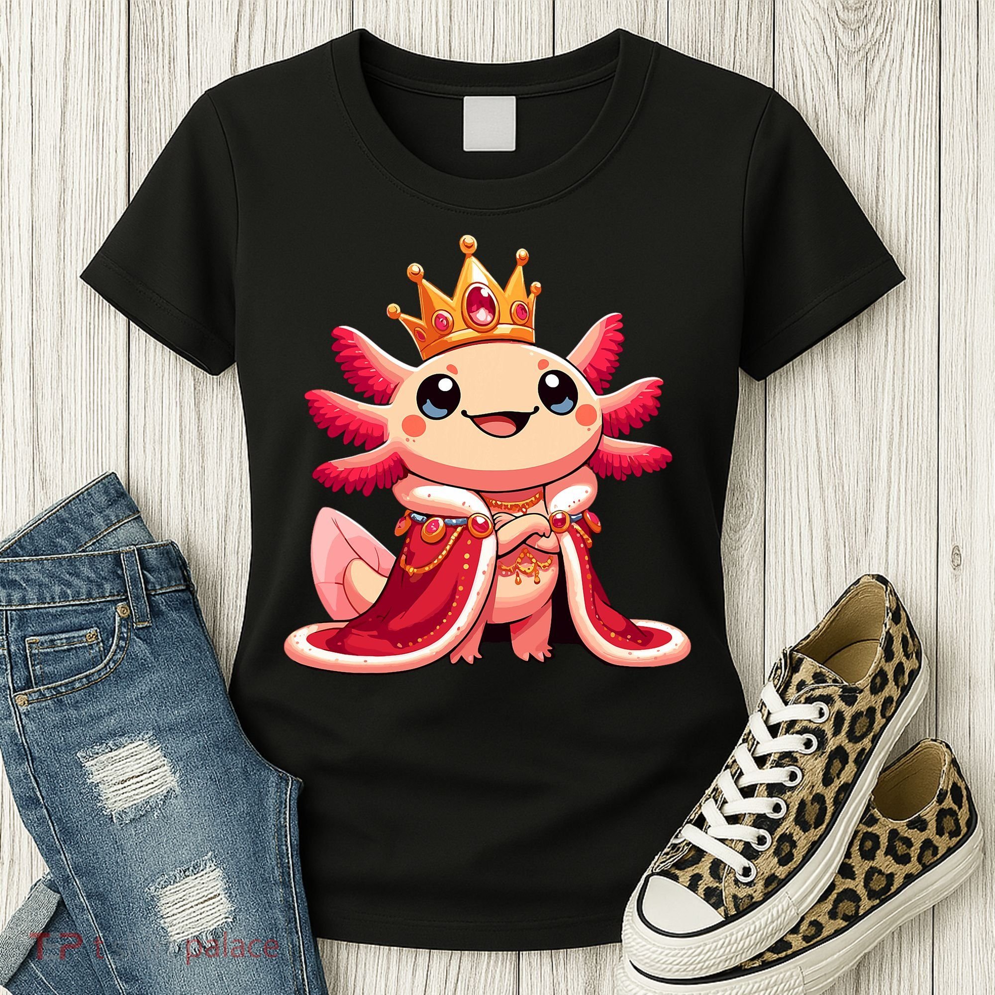 Axolotl Queen Anime Cute Kawaii Axolotl Women's T-Shirt