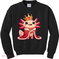 Axolotl Queen Anime Cute Kawaii Axolotl Kids Sweatshirt thumb 0