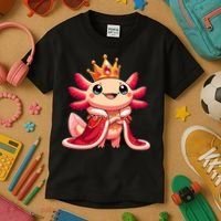 Axolotl Queen Anime Cute Kawaii Axolotl Kids T-Shirt thumb 3