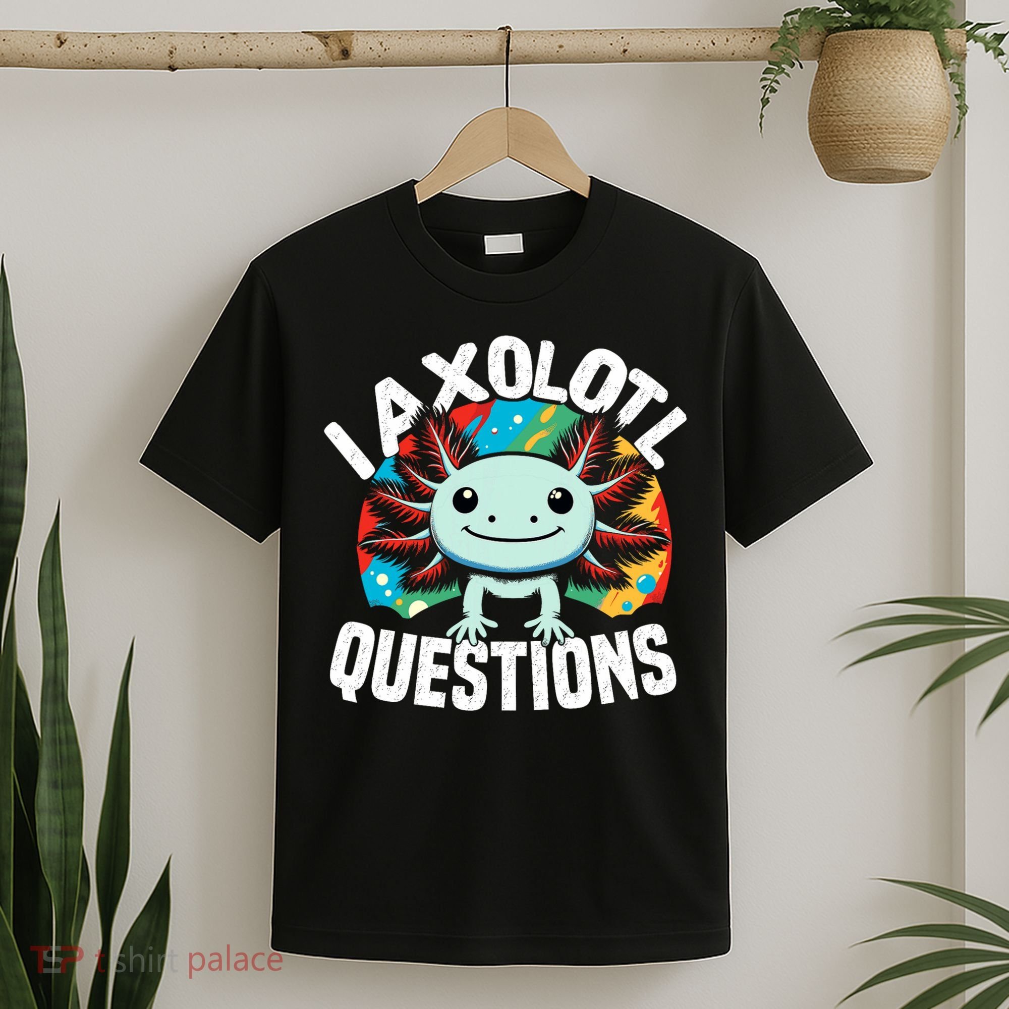 Axolotl Questions Anime Cute Kawaii Axolotl T-Shirt