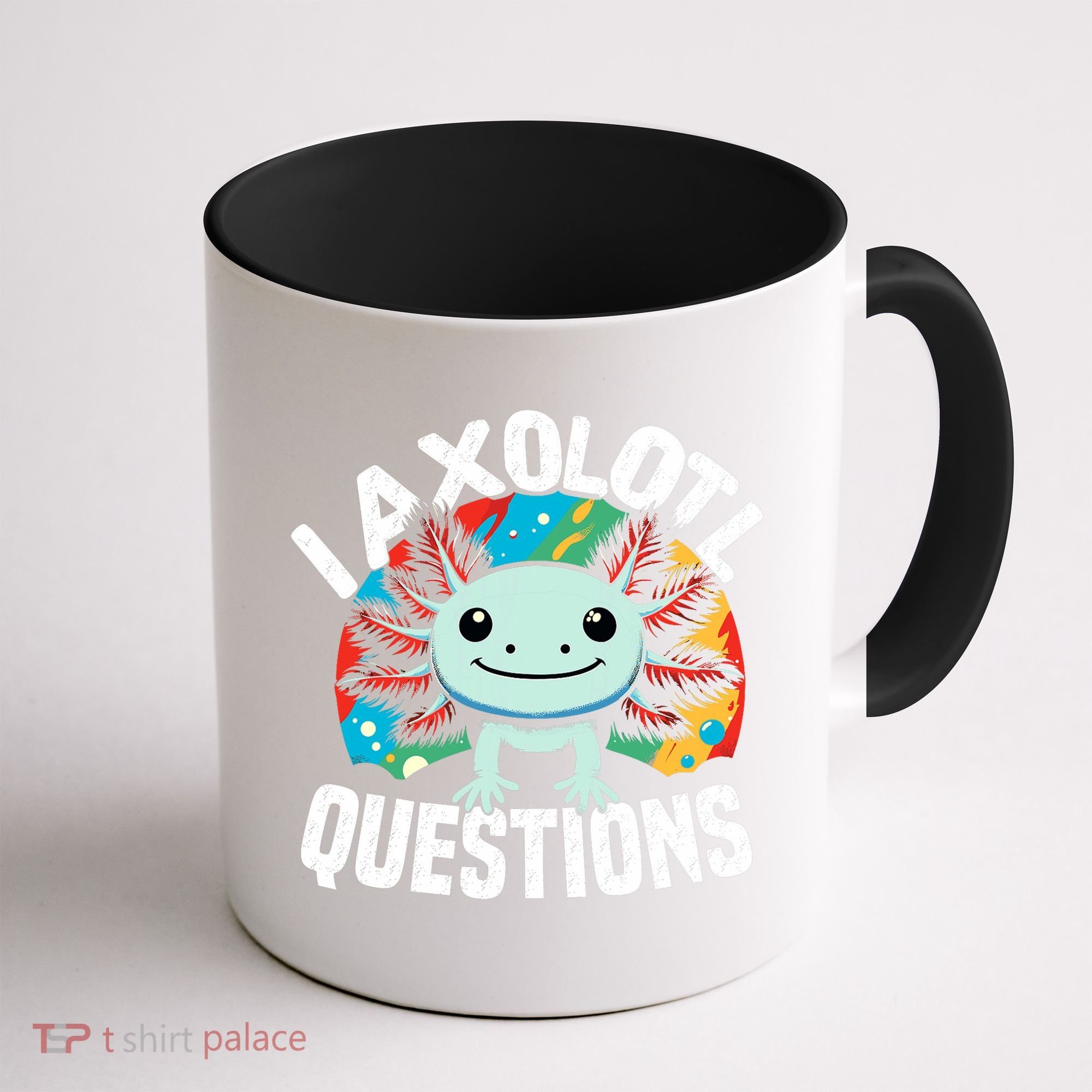 Axolotl Questions Anime Cute Kawaii Axolotl Coffee Mug