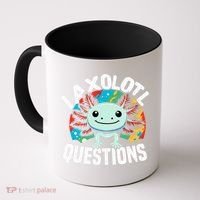 Axolotl Questions Anime Cute Kawaii Axolotl Coffee Mug thumb 0