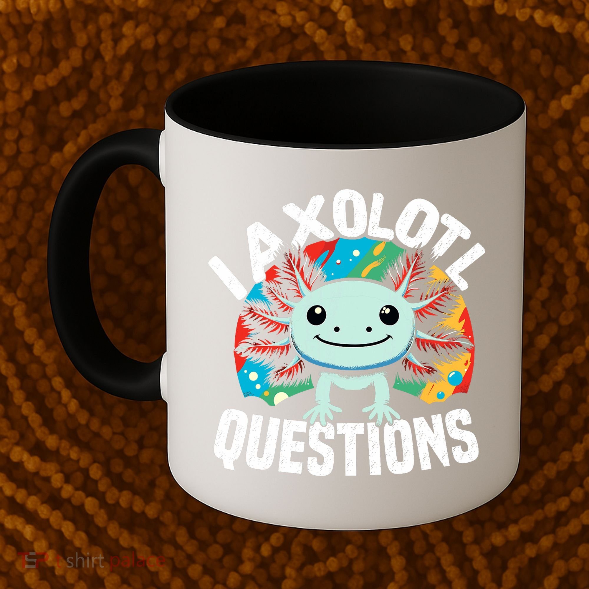 Axolotl Questions Anime Cute Kawaii Axolotl Coffee Mug