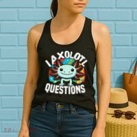 Axolotl Questions Anime Cute Kawaii Axolotl Women's Tank Top thumb 2