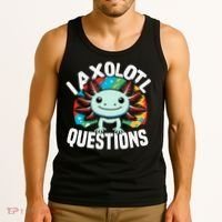 Axolotl Questions Anime Cute Kawaii Axolotl Tank Top thumb 3