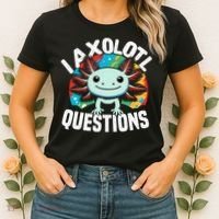 Axolotl Questions Anime Cute Kawaii Axolotl Women's T-Shirt thumb 2