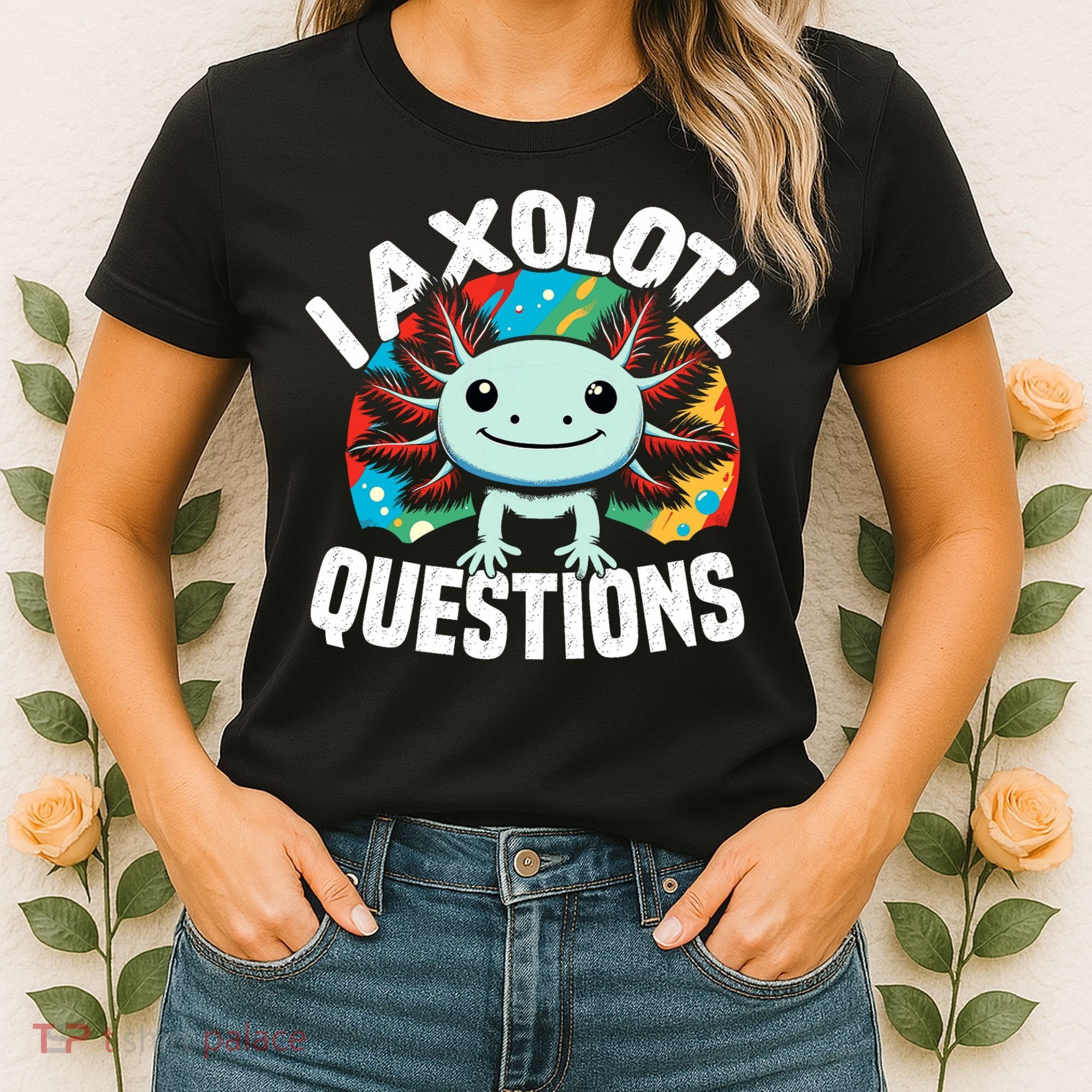 Axolotl Questions Anime Cute Kawaii Axolotl Women's T-Shirt