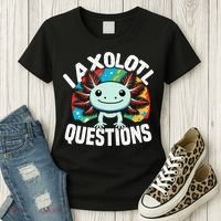 Axolotl Questions Anime Cute Kawaii Axolotl Women's T-Shirt thumb 3