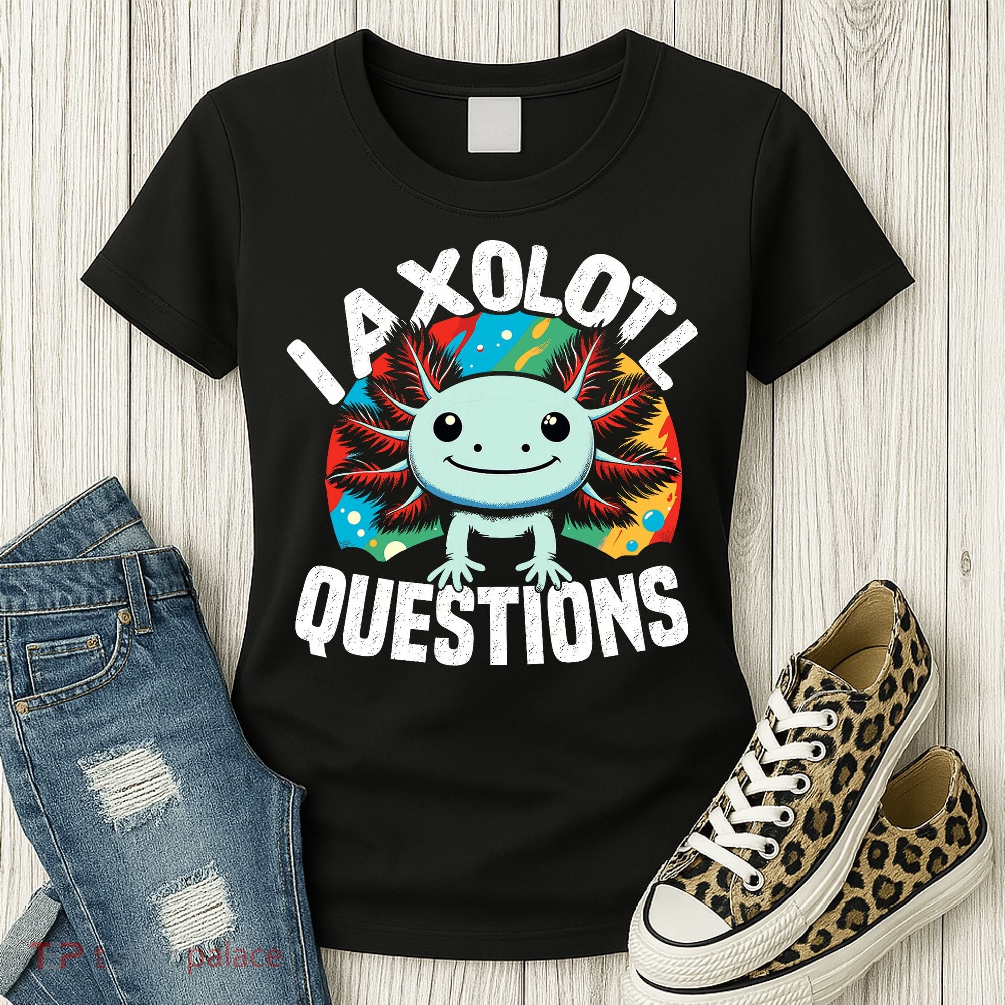 Axolotl Questions Anime Cute Kawaii Axolotl Women's T-Shirt
