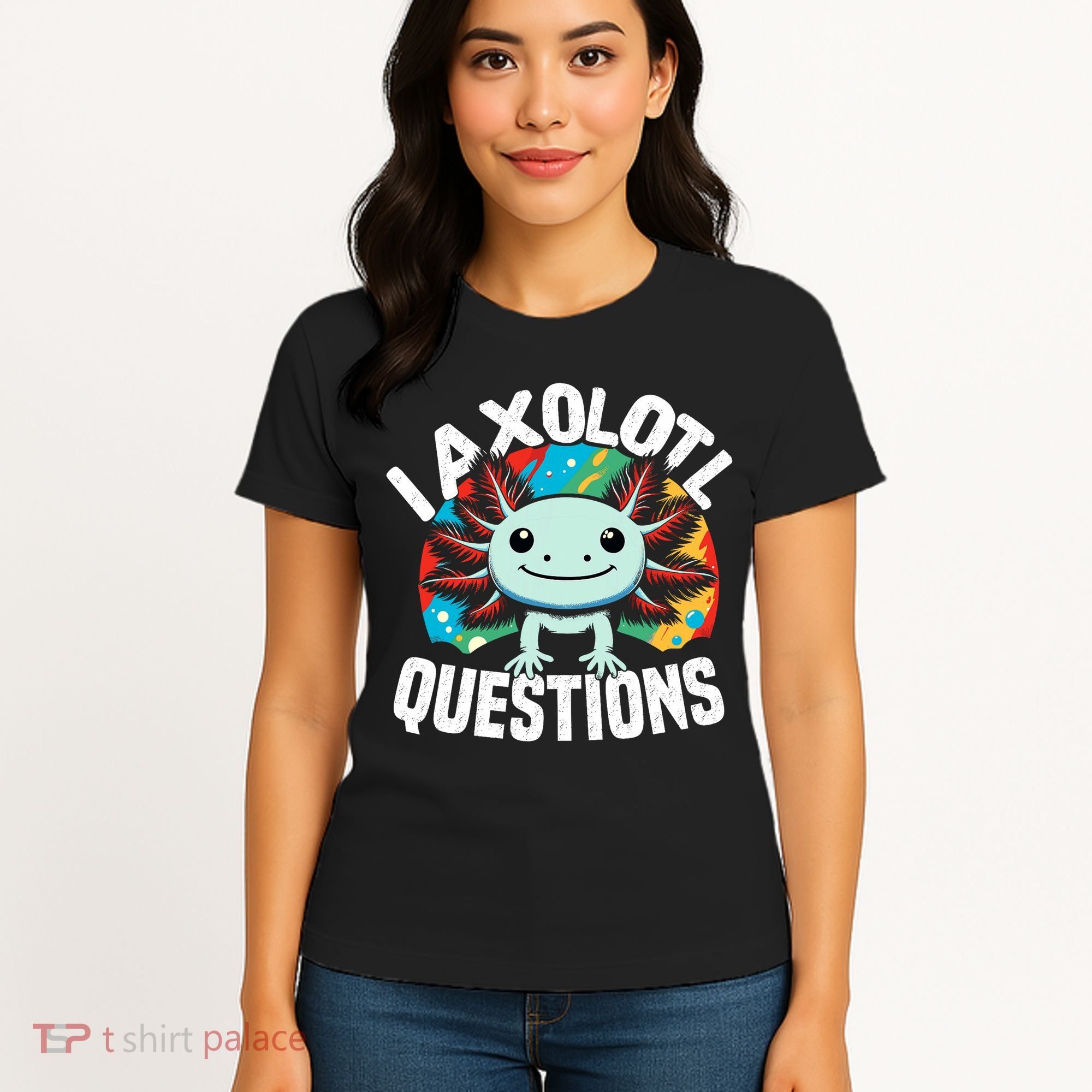 Axolotl Questions Anime Cute Kawaii Axolotl Women's T-Shirt
