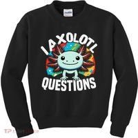 Axolotl Questions Anime Cute Kawaii Axolotl Kids Sweatshirt thumb 0