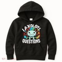 Axolotl Questions Anime Cute Kawaii Axolotl Kids Hoodie thumb 0
