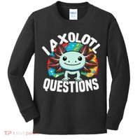 Axolotl Questions Anime Cute Kawaii Axolotl Kids Long Sleeve Shirt thumb 0