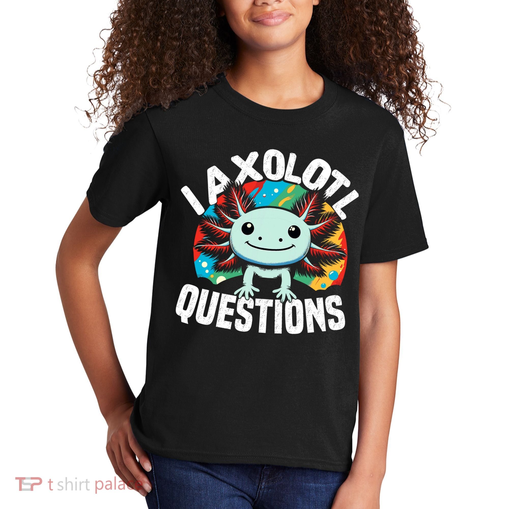 Axolotl Questions Anime Cute Kawaii Axolotl Kids T-Shirt