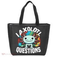 Axolotl Questions Anime Cute Kawaii Axolotl Tote Bag thumb 0