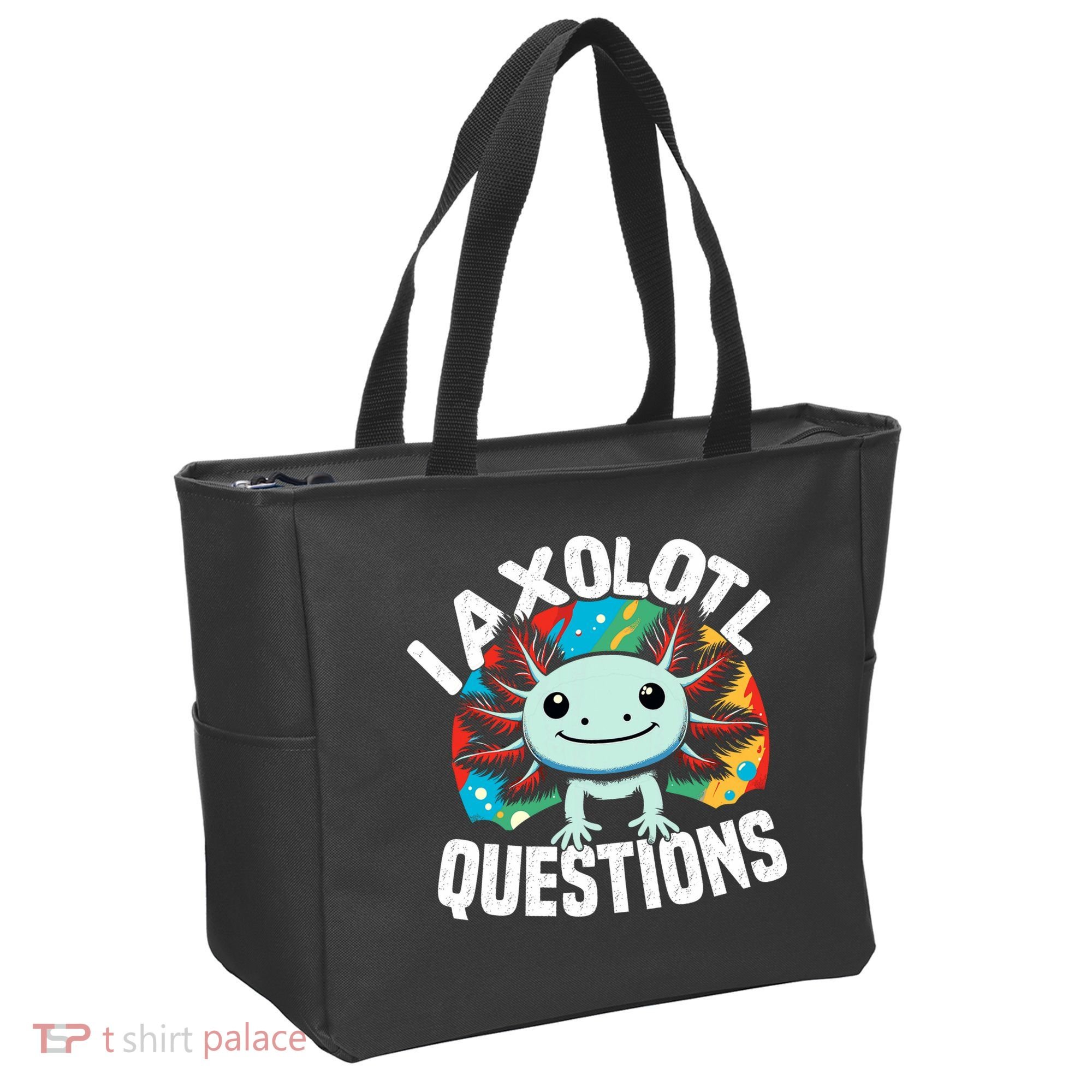 Axolotl Questions Anime Cute Kawaii Axolotl Tote Bag