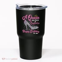 A Queens Are Born In September Birthday Girl Gift Tumbler thumb 0