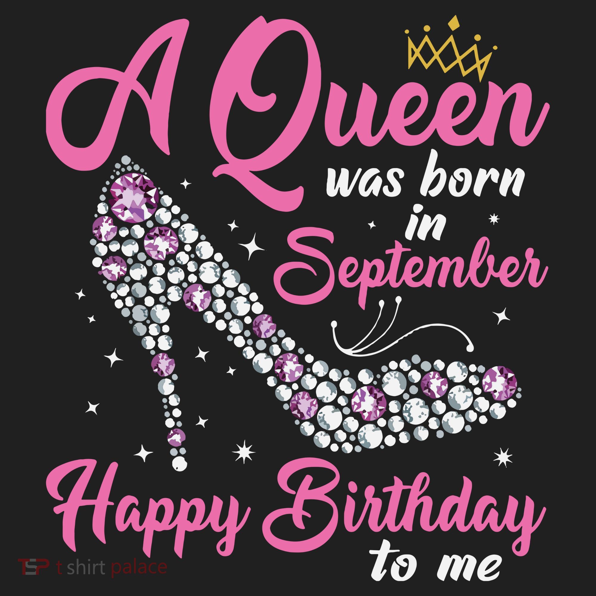 A Queens Are Born In September Birthday Girl Gift Tumbler