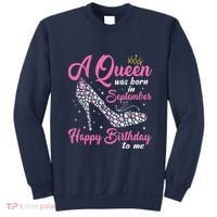 A Queens Are Born In September Birthday Girl Gift Sweatshirt thumb 0