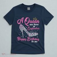 A Queens Are Born In September Birthday Girl Gift T-Shirt thumb 5