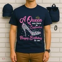 A Queens Are Born In September Birthday Girl Gift T-Shirt thumb 6