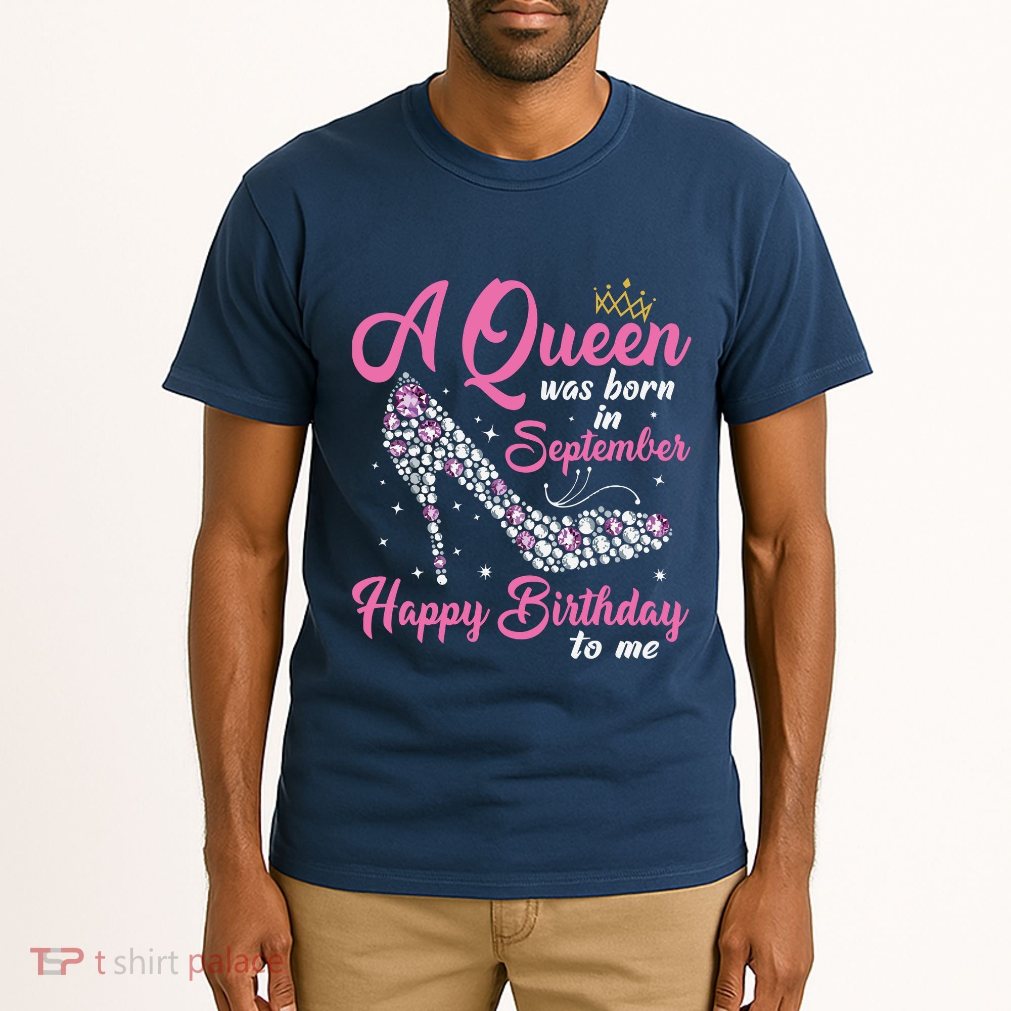 A Queens Are Born In September Birthday Girl Gift Tall T-Shirt