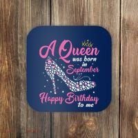 A Queens Are Born In September Birthday Girl Gift Coaster thumb 0