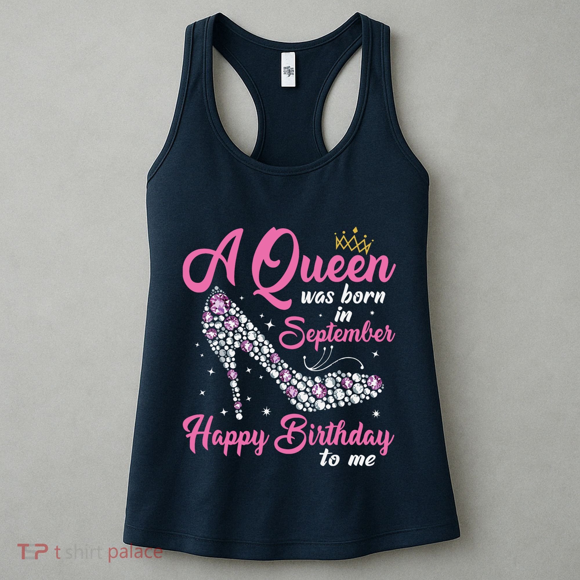 A Queens Are Born In September Birthday Girl Gift Women's Tank Top