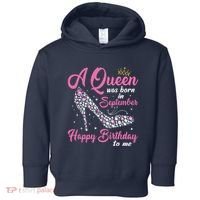 A Queens Are Born In September Birthday Girl Gift Toddler Hoodie thumb 0