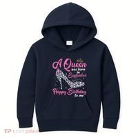 A Queens Are Born In September Birthday Girl Gift Kids Hoodie thumb 0