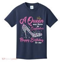 A Queens Are Born In September Birthday Girl Gift Kids T-Shirt thumb 0