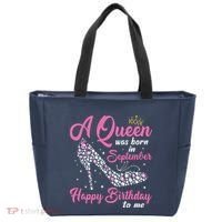 A Queens Are Born In September Birthday Girl Gift Tote Bag thumb 0
