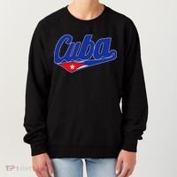 Asere Que Bola Cuban Havana Cuba Cuban Flag Baseball Women's Sweatshirt thumb 0