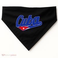 Asere Que Bola Cuban Havana Cuba Cuban Flag Baseball USA-Made Doggie Bandana thumb 0