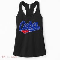 Asere Que Bola Cuban Havana Cuba Cuban Flag Baseball Women's Tank Top thumb 0