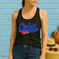 Asere Que Bola Cuban Havana Cuba Cuban Flag Baseball Women's Tank Top thumb 2