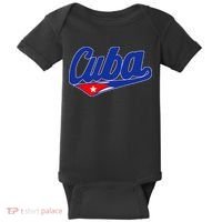 Asere Que Bola Cuban Havana Cuba Cuban Flag Baseball Baby Bodysuit thumb 0