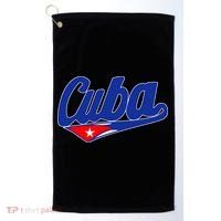 Asere Que Bola Cuban Havana Cuba Cuban Flag Baseball Golf Towel thumb 0