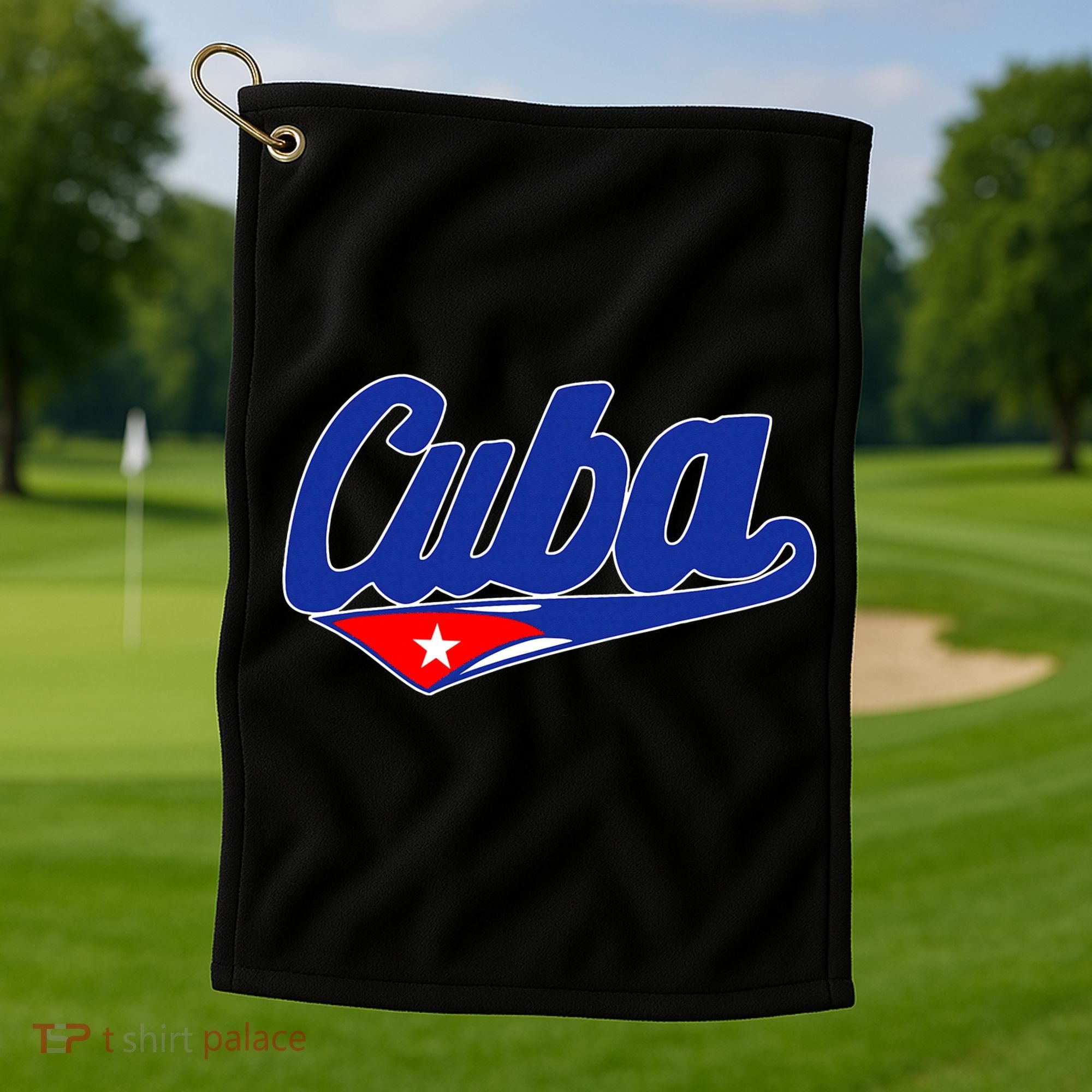 Asere Que Bola Cuban Havana Cuba Cuban Flag Baseball Golf Towel