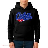 Asere Que Bola Cuban Havana Cuba Cuban Flag Baseball Kids Hoodie thumb 4