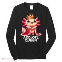 Axolotl Queen Cute Kawaii Axolotl Long Sleeve Shirt thumb 0