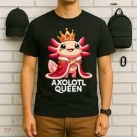Axolotl Queen Cute Kawaii Axolotl T-Shirt thumb 6