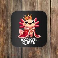 Axolotl Queen Cute Kawaii Axolotl Coaster thumb 0