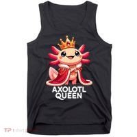 Axolotl Queen Cute Kawaii Axolotl Tank Top thumb 0