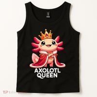 Axolotl Queen Cute Kawaii Axolotl Tank Top thumb 2