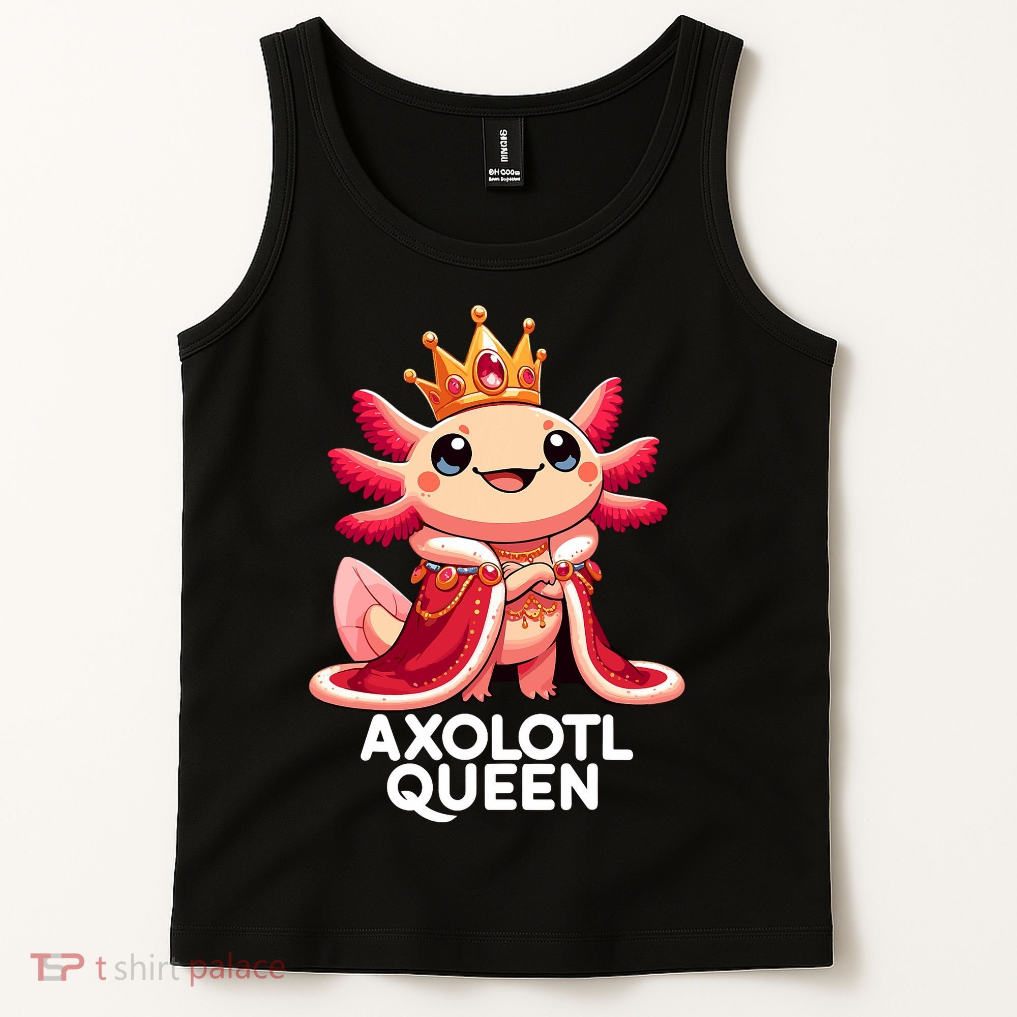 Axolotl Queen Cute Kawaii Axolotl Tank Top