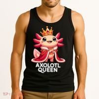 Axolotl Queen Cute Kawaii Axolotl Tank Top thumb 3
