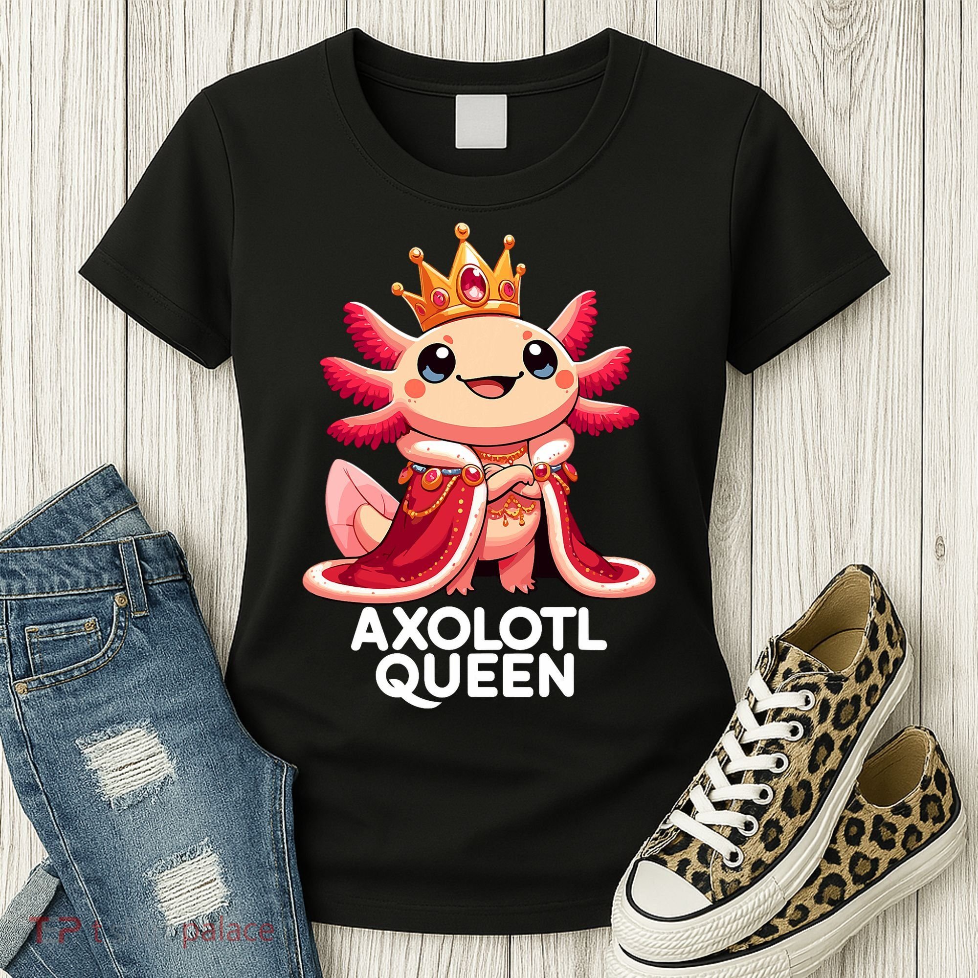 Axolotl Queen Cute Kawaii Axolotl Women's T-Shirt