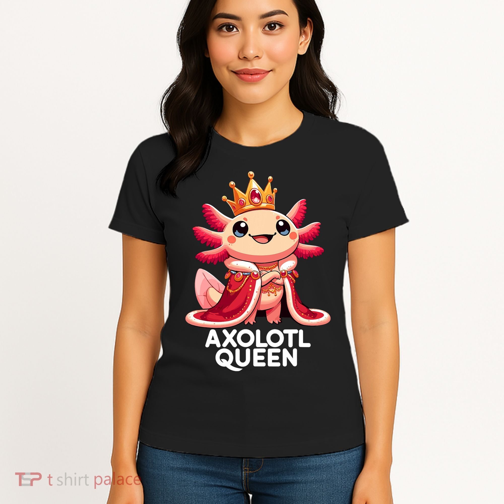 Axolotl Queen Cute Kawaii Axolotl Women's T-Shirt
